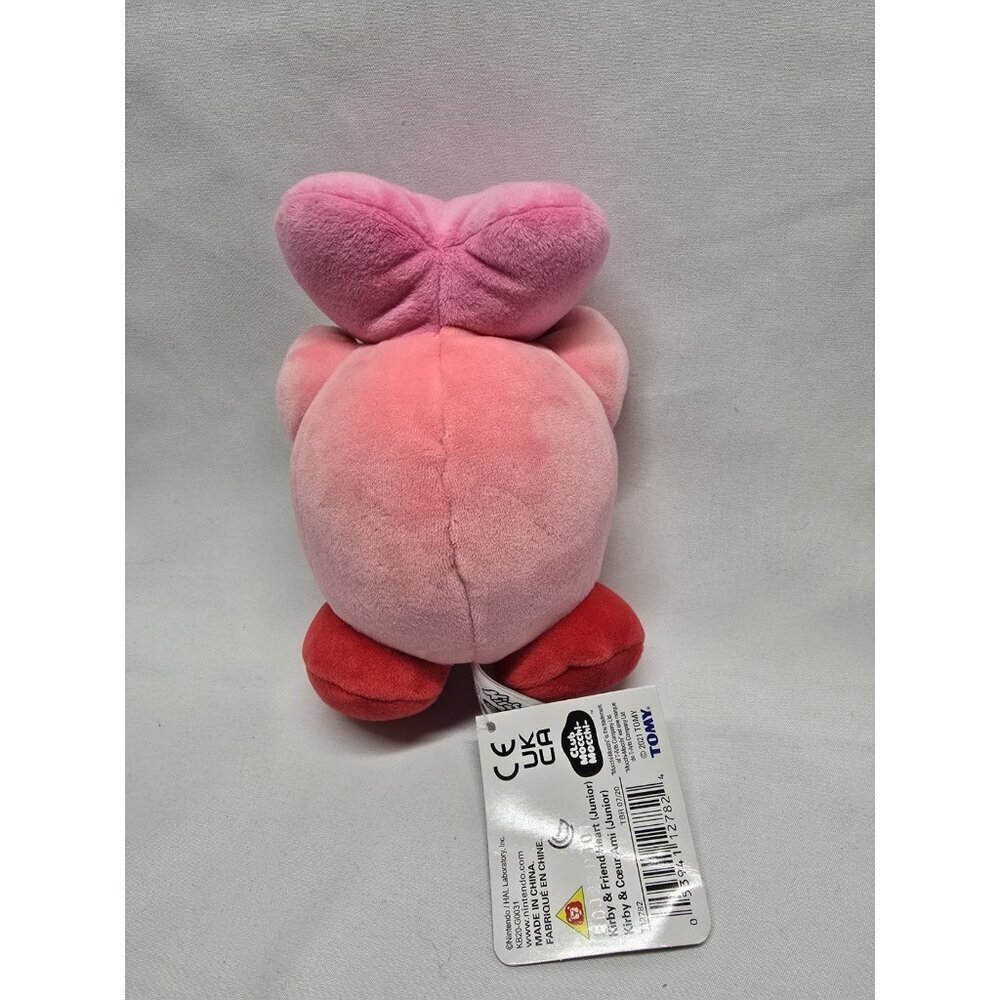 Kirby Club Mocchi Mocchi  Kirby with heart Plush Tomy 6.5" Stuffed Toy - Picture 4 of 7